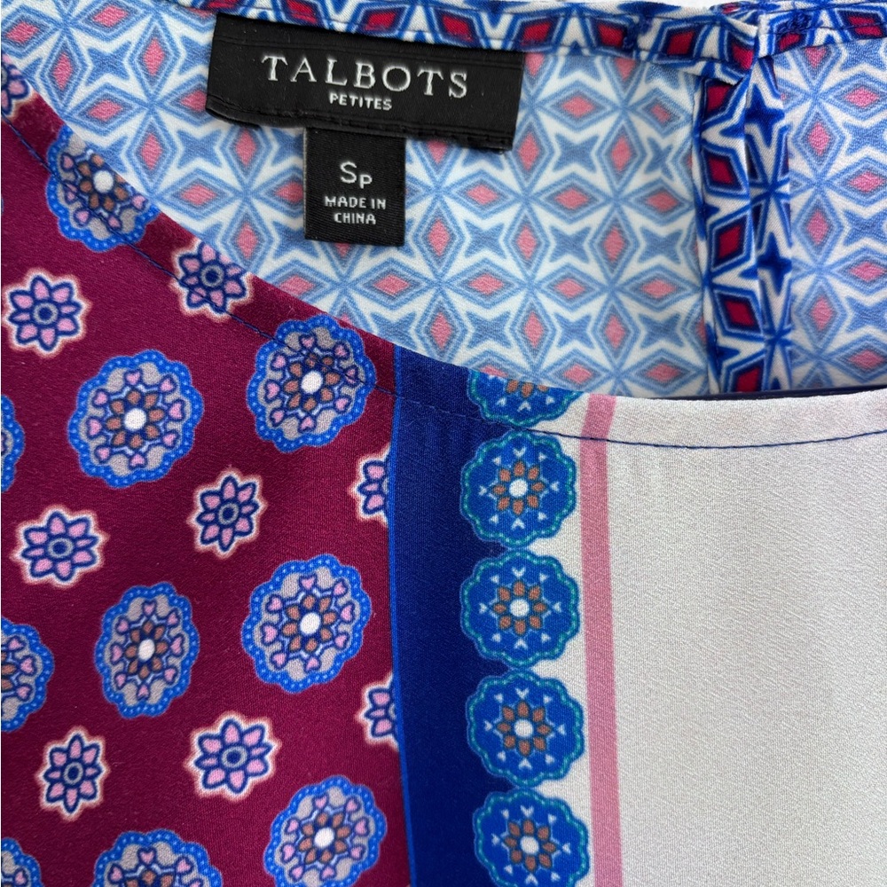 Talbots pattern blouse - Picture 3 of 4